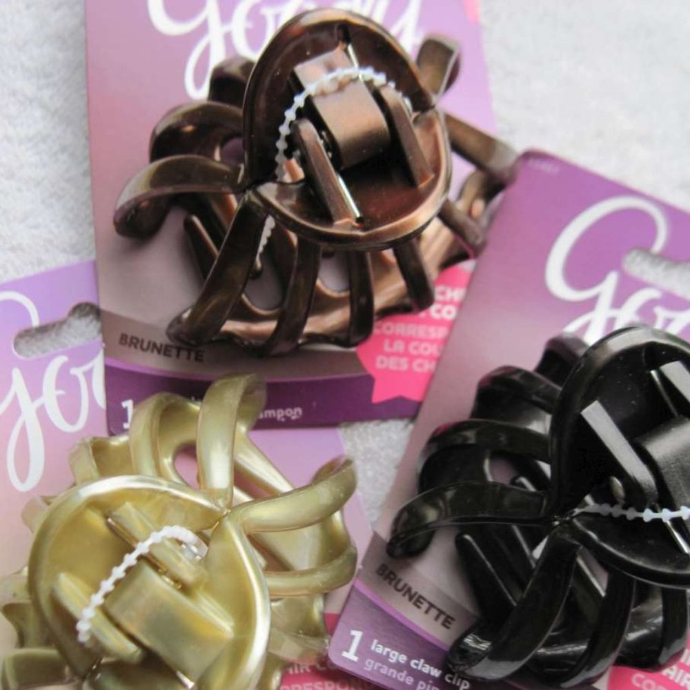 Goody Large Claw Clip Hair Jaw Spider Sea Shell Blonde Brunette Color Collection